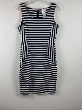 Esley Women's Striped Knit Sleeveless Shift Dress